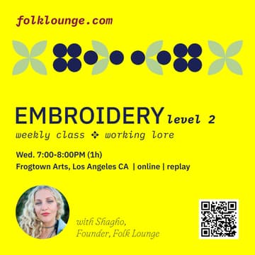 Cover Image for Hand Embroidery Class Level 2 ✥ Working Lore
