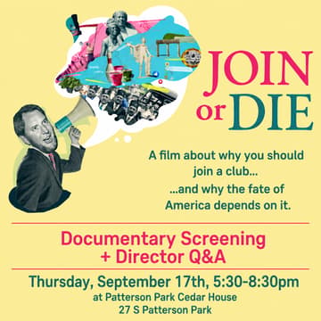 Cover Image for Join or Die Film Screening with Friends of Patterson Park