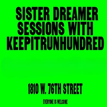 Cover Image for sister dreamer sessions w/ KeepItRunHundred