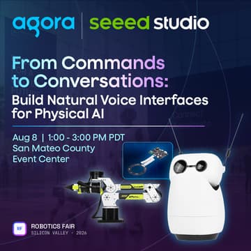 Cover Image for Agora × Seeed Studio Physical AI Workshop: Build, customize, and deploy an AI agent using Agora Convo AI to Seeed Studio reSpeaker Flex