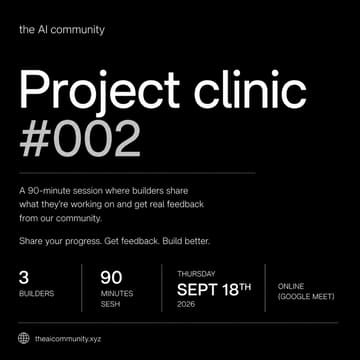 Cover Image for the AI community: Project Clinic #002 (ID/ENG)