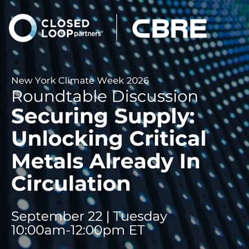 Cover Image for Securing Supply: Unlocking Critical Metals Already In Circulation