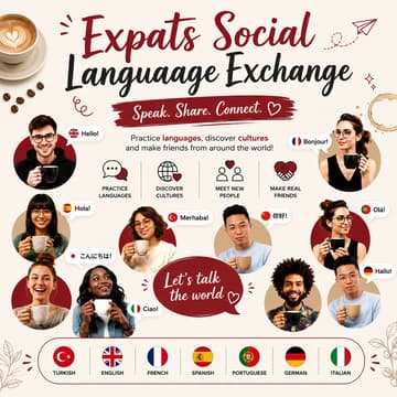 Cover Image for 🌍 Expats & Language Exchange Coffee Social ☕