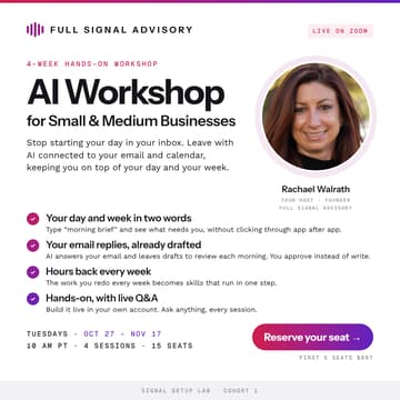 Cover Image for AI Workshop for Small & Medium Businesses,