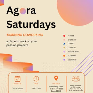 Cover Image for Agora Saturdays: Coworking Space