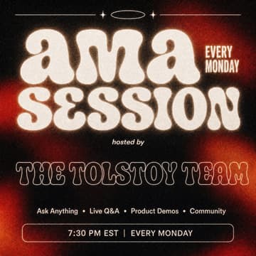 Cover Image for Tolstoy AI Studio: Weekly AMA