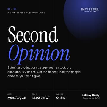 Cover Image for Second Opinion: Honest Feedback, Live (August)