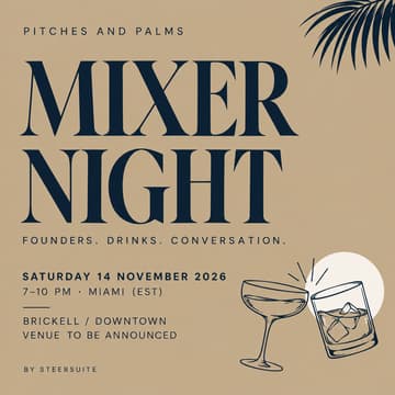 Cover Image for Mixer Night - Part of Pitches and Palms