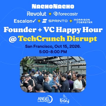 Cover Image for NachoThursday: TechCrunch Disrupt SaaS & AI Founder + Investor Happy Hour