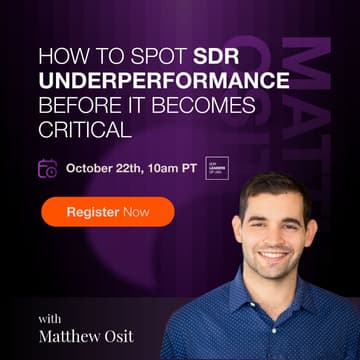 Cover Image for How to Spot SDR Underperformance Before It Becomes Critical