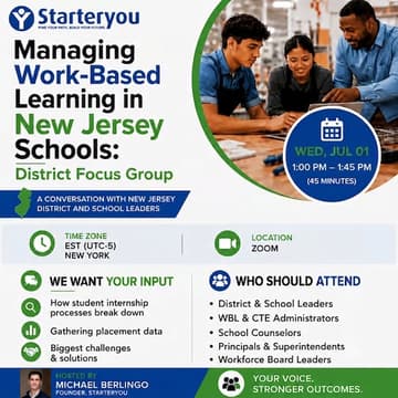 Cover Image for Managing Work-Based Learning in New Jersey Schools: District Focus Group #2