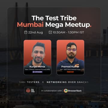 Cover Image for The Test Tribe Mega Meetup - Mumbai