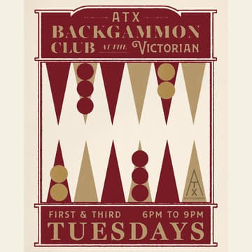 Cover Image for ATX Backgammon Club: Upstairs at The Victorian