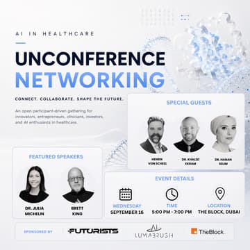 Cover Image for AI in Healthcare Unconference. Networking- Edition 3