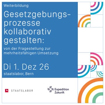 Cover Image for Gesetzgebungsprozesse kollaborativ gestalten: Von der Fragestellung zur mehrheitsfähigen Umsetzung
