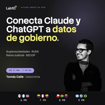 Cover Image for Conecta Claude y ChatGPT a datos del gobierno.