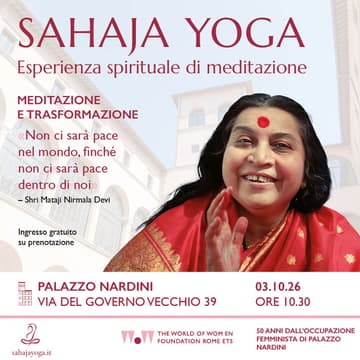 Cover Image for Sahaja Yoga: Shri Mataji e la meditazione come strumento di pace e trasformazione interiore