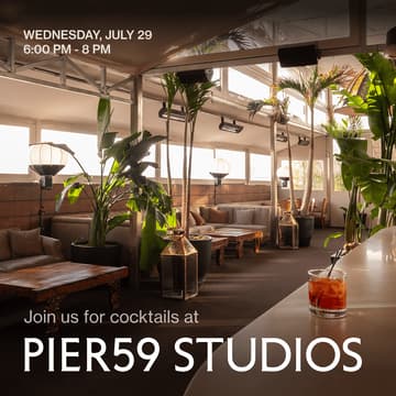 Cover Image for Cocktails at PIER59 Studios hosted by Club59