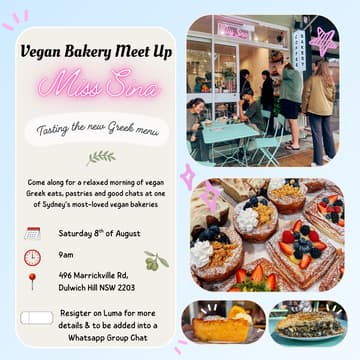 Cover Image for Miss Sina Vegan Bakery Meet Up