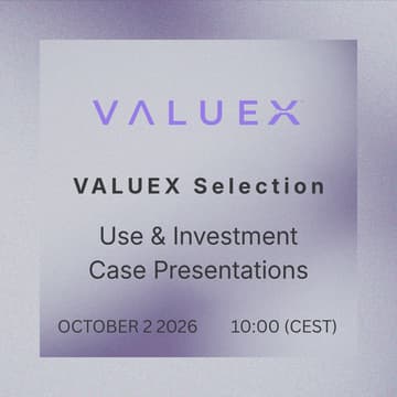 Cover Image for VALUEX Selection – Use & Investment Case Presentations