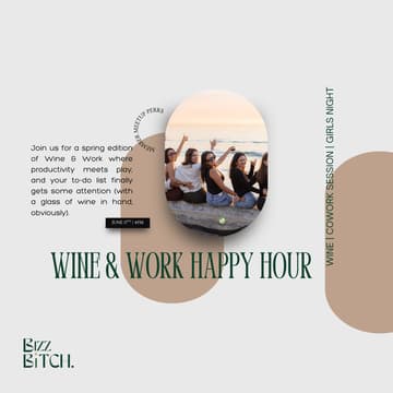 Cover Image for Wine & Work Happy Hour: Spring Edition
