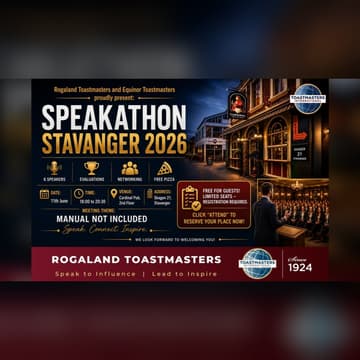 Cover Image for Speakathon Stavanger 2026