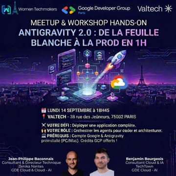 Cover Image for Workshop Antigravity 2.0: De la feuille blanche à la prod en 1h