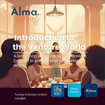 Cover Image for Introduction to Alma & the Venture World: A workshop exclusive to RBC Brewin Dolphin & Smart Works