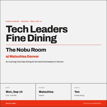 Cover Image for Tech Leaders Fine Dining Series: Matsuhisa Denver