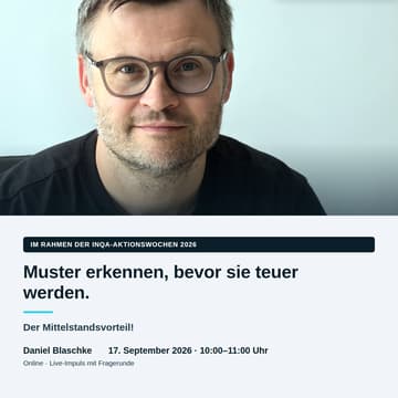 Cover Image for Muster erkennen, bevor sie teuer werden. Der Mittelstandsvorteil!