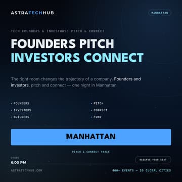 Cover Image for Tech Founders & Investors: Pitch & Connect I Manhattan, New York