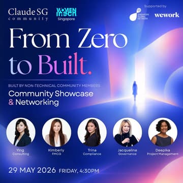 Cover Image for ClaudeSG x Women in Tech: Community Showcase & Networking