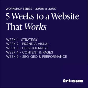 Cover Image for 5 Weeks to a Website That Works | FULL SERIES 10 workshops