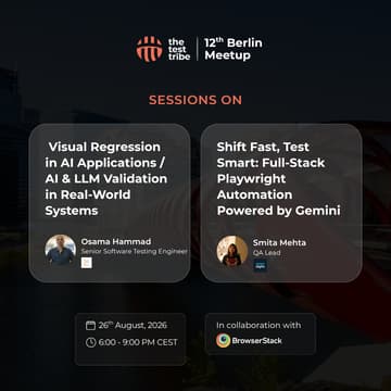 Cover Image for AI Validation, Modern Automation & the Future of Quality Engineering | 12th Berlin Meet-Up