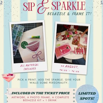 Cover Image for SIP&SPARKLE: Poster Bedazzle Workshop