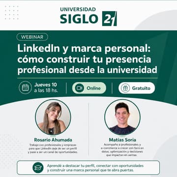 Cover Image for "LinkedIn y marca personal: cómo construir tu presencia profesional desde la universidad"