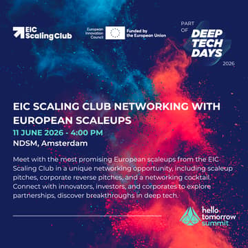 Cover Image for EIC Scaling Club Networking with European Scaleups
