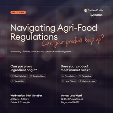 Cover Image for Agri-Trade Night Mixer - Cocktails and Compliance (after Asia Pacific Agri-Food Summit)