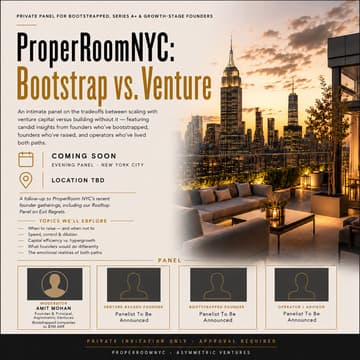 Cover Image for Bootstrap vs. Venture Founder Panel (ProperRoom NYC)