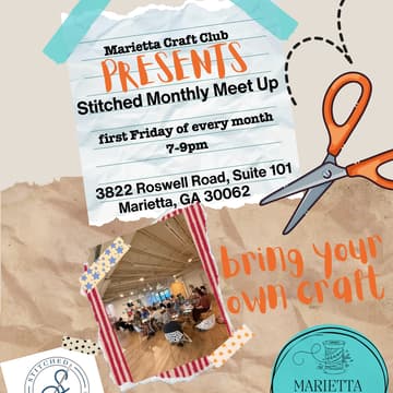 Cover Image for Marietta Craft Club : August MeetUp at Stitched