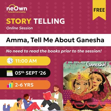 Cover Image for FREE Storytelling Session: Amma, Tell Me About Ganesha (2-6 Years)