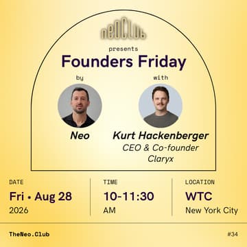 Cover Image for Founders Friday by Neo with Kurt Hackenberger