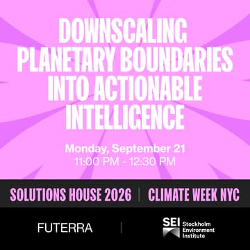 Cover Image for Downscaling planetary boundaries into actionable intelligence