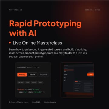 Cover Image for Masterclass #3: Rapid Prototyping with AI