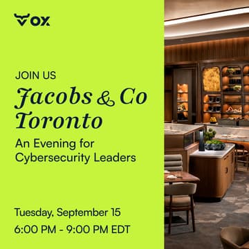 Cover Image for Join OX Security at Jacobs & Co | TORONTO | An Evening for Cybersecurity Leaders