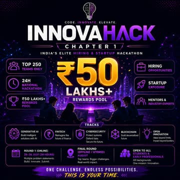 Cover Image for InnovaHack Chapter 1 (30 Hours National Level Hackathon)