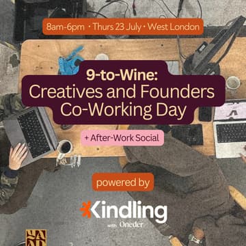 Cover Image for 9 to Wine: Creatives and Founders Co-working day with Free Lunch