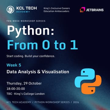 Cover Image for Python 0-1, Week 5: Data Analysis & Visualisation