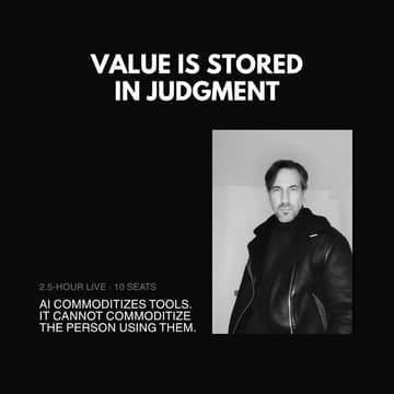 Cover Image for Live #6: Value Is Stored in Judgment