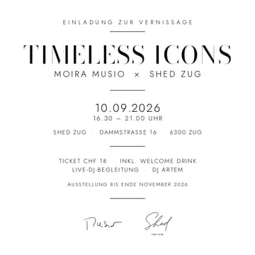 Cover Image for Timeless Icons - Vernissage mit Moira Musio